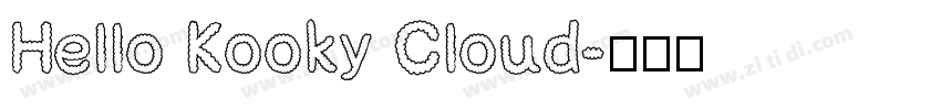 Hello Kooky Cloud字体转换
